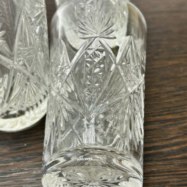 Стаканы для напитков. Качественный хрусталь, рисунок от формы. Винтаж, СССР. Цена за 1шт. Картинка 4